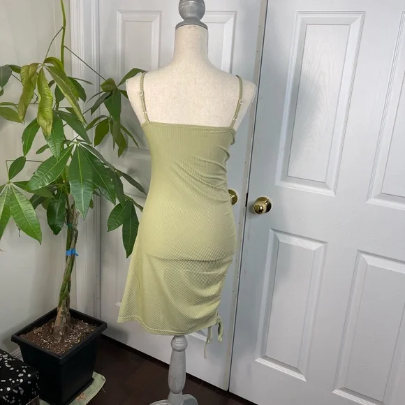 SHEIN Drawstring Side Ribbed Bodycon Dress NWOT - Picture 4 of 6